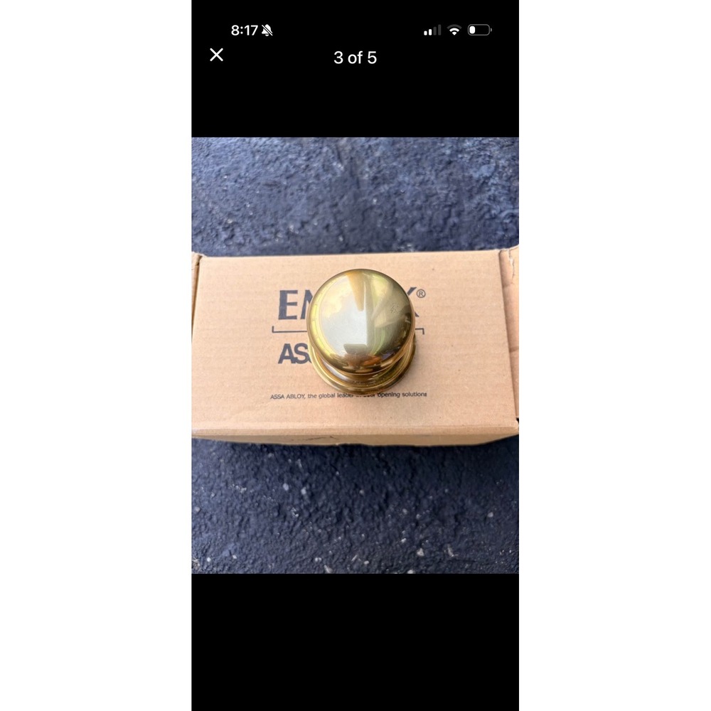 Emtek 8050PUS7 Providence Dummy Door Knob Set, Reg Rosette, Classic Brass - Fren